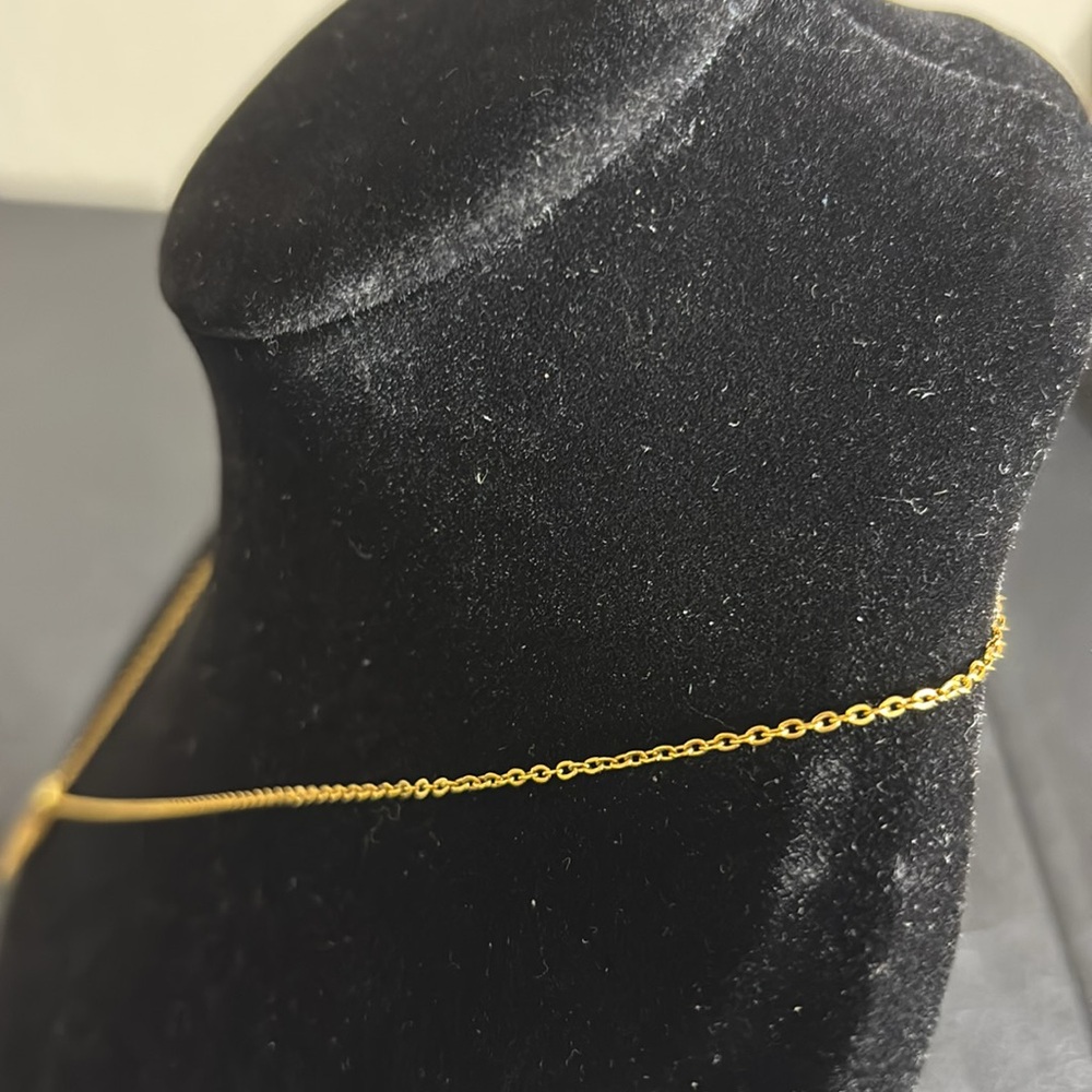 Celestial Sun Rays Rectangle Pendant Chain Neckla… - image 4